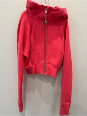 Lululemon Scuba Cropped Full Zip - Glaze Pink - size 0